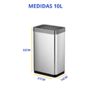 Lixeira de Luxo em Aço Inox com Abertura Automática [Compre 1 & Leve 2]
