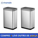 Lixeira de Luxo em Aço Inox com Abertura Automática [Compre 1 & Leve 2]