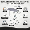 Tábua de Passar Roupas 360° – Giratória, Face Dupla e 8 Níveis de Altura