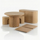 Mesa Expansível Oval Adapt em MDF