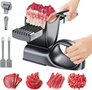 Conjunto de fatiador de carne manual e afiador de facas – Aço inoxidável