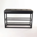Sapateira Banco Sion Duo - Estofado Preto