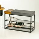 Sapateira Banco Sion Duo - Estofado Bouclé & Organizador
