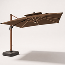 Ombrelone Guarda-Sol 3x3 com LED Solar + Base de 130L INCLUSA [Cobertura de 6,25m²]
